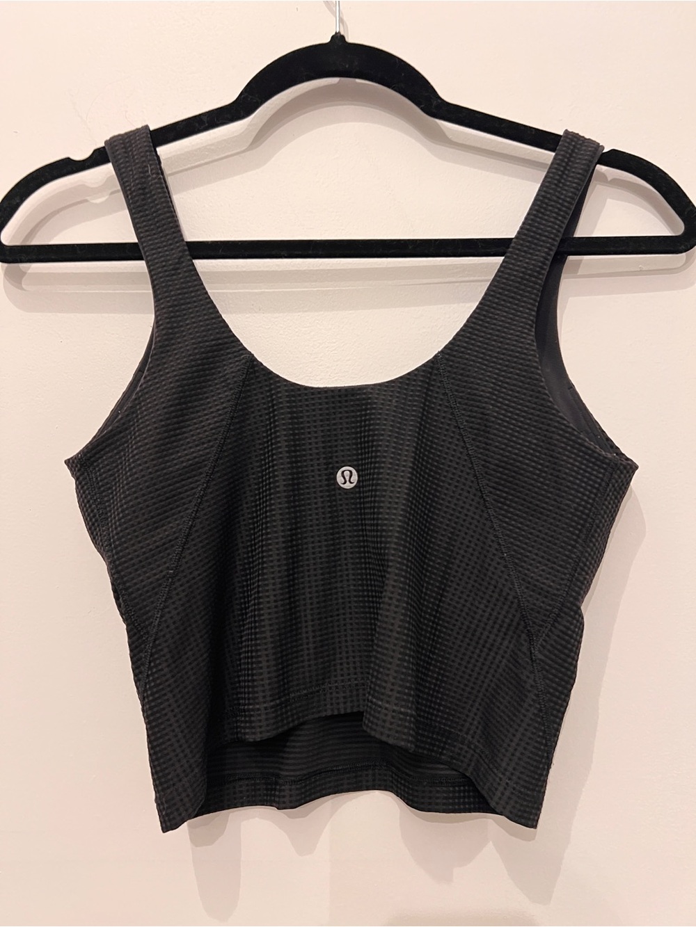 lululemon Black Textured Crop Tank